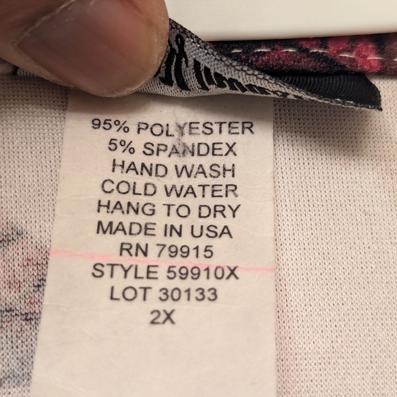 NY Invasion Open Angled Rose Blazer Size 2X - Picture 5 of 5